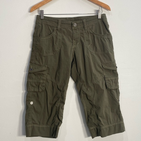 Kuhl Roll Up Shorts Women Olive Size 6 - Picture 1 of 8